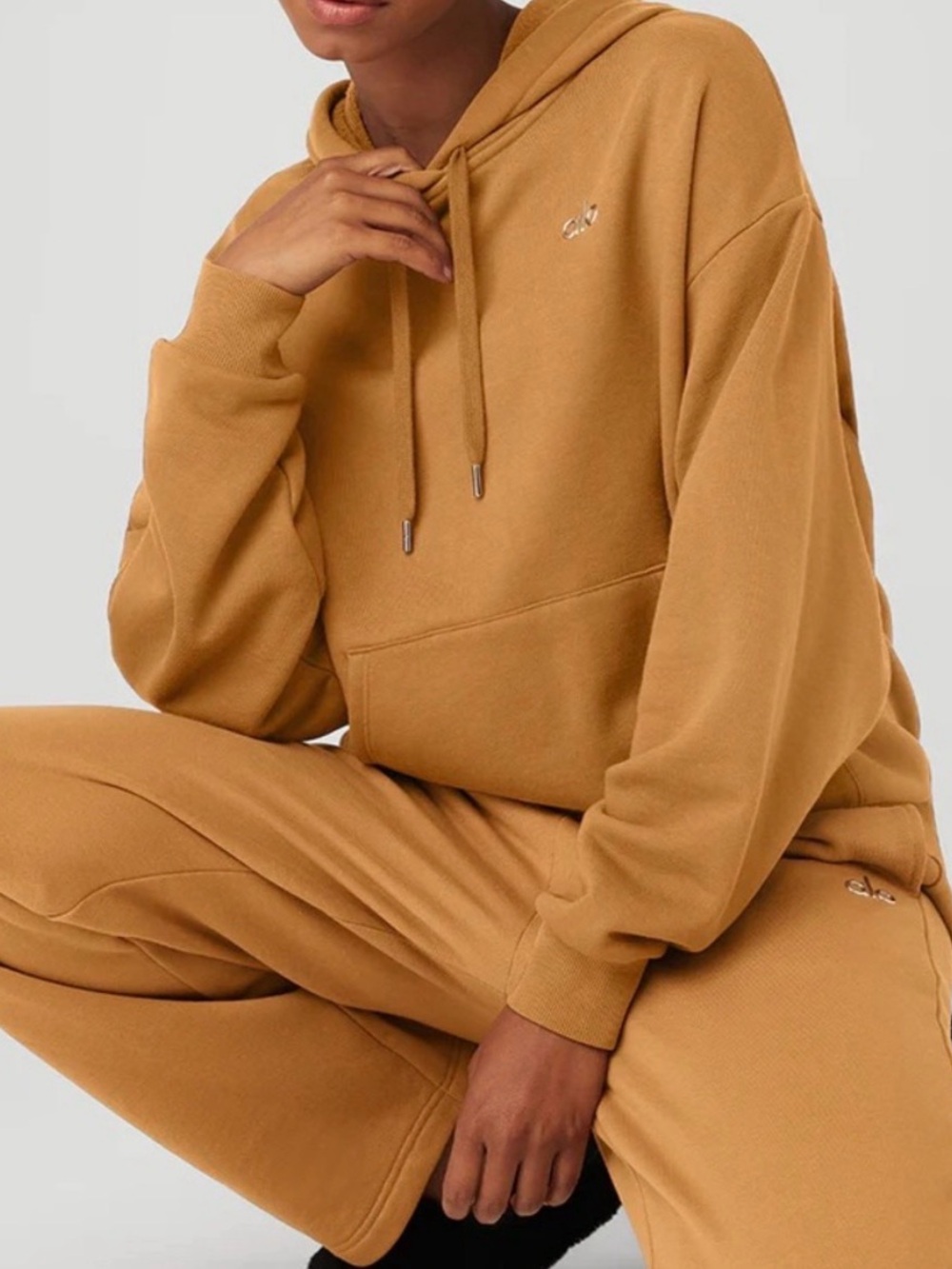 ALO Accolade Hoodie in Toffee Medium - Picture 2 of 7